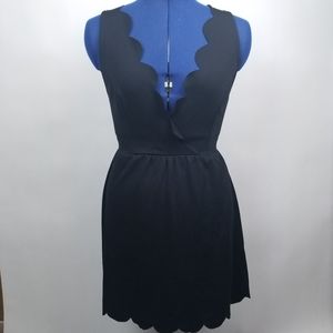 Urban Outfitters Cooperative Scallop Black Dress S
